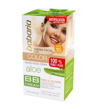 Babaria - Creme facial hidratante BB Cream SPF15