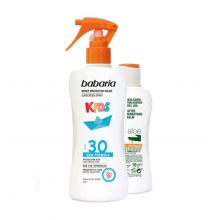 Babaria - Protetor solar spray infantil SPF30  + After Sun