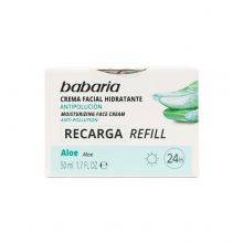 Babaria - Refil creme facial hidratante 24h - Aloe vera