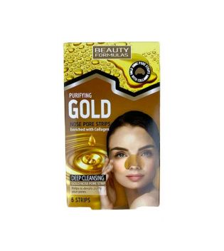 Beauty Formulas - Tiras de limpeza dos poros - Gold