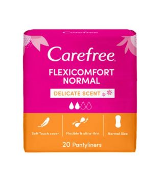 Carefree - Fragrância suave de protetores de calcinha Flexicomfort - 20 unidades