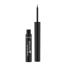 Catrice - Delineador líquido e cola para cílios postiços Lash Glue & Eyeliner - 010: Strong Black