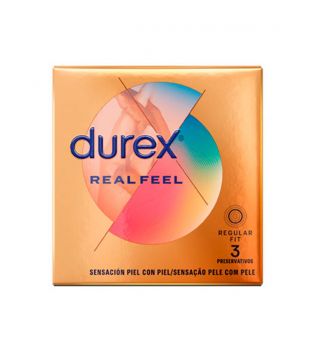Durex - Preservativos para a sensação pele a pele Real Feel - 3 unidades