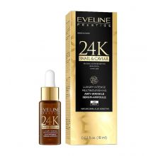 Eveline Cosmetics - Ampola de soro antirrugas com gosma de caracol e extrato de caviar 24K Snail & Caviar