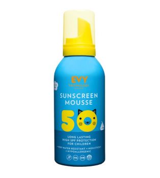 Evy Technology - Protetor solar para crianças Sunscreen Mousse SPF 50 150ml