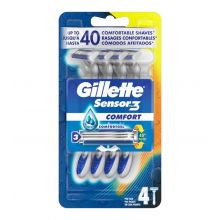 Gillette - Lâminas de barbear descartáveis Sensor 3 Comfort