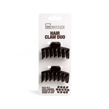 IDC Institute - Conjunto de 2 clipes de café Hair Claw Duo