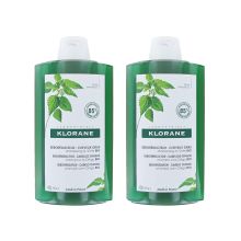 Klorane - Duo de shampoo redutor de sebo BIO Nettle - Cabelos oleosos