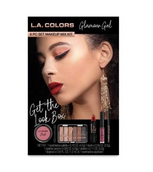 L.A Colors - Conjunto de maquiagem de 6 peças -  Glamour Gal