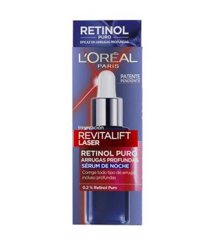 Loreal Paris - Retinol puro de 0,2% de soro noturno Revitalift Laser