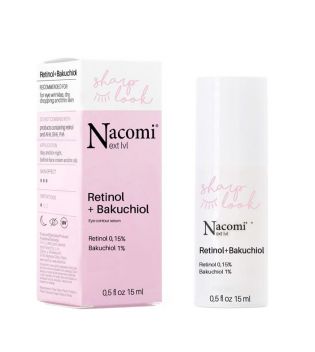 Nacomi - *Next Level* - Sérum antirrugas para contorno dos olhos Retinol 0,15% + Bakuchiol 1%