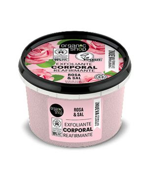 Organic Shop - Esfoliante Corporal Refirmante - Rosa e Sal Orgânicos