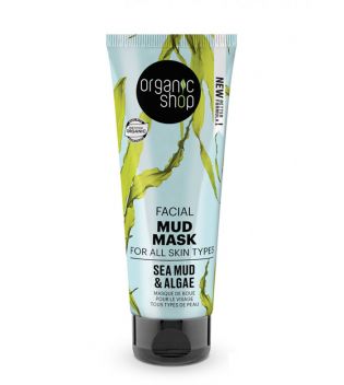Organic Shop - Máscara facial de lama para todos os tipos de pele - Lama do mar e algas