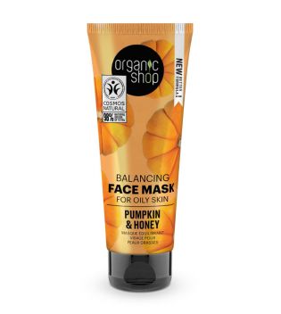Organic Shop - Máscara facial balanceadora para pele oleosa - Abóbora e Mel