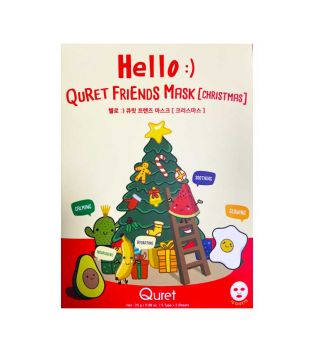 Quret - Conjunto de máscaras faciais Hello Friends Christmas