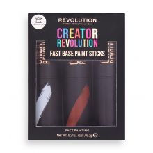 Revolution - *Creator* - Bastões de Maquiagem Artísticos Fast Base Paint Sticks - Branco, Vermelho e Preto