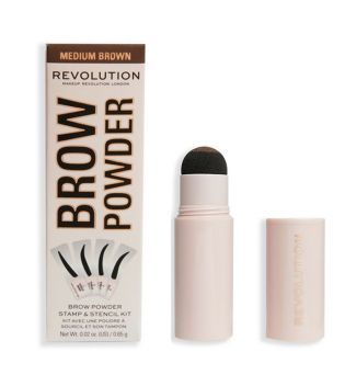 Revolution - Brow Powder Eyebrow Kit - Castanho Médio