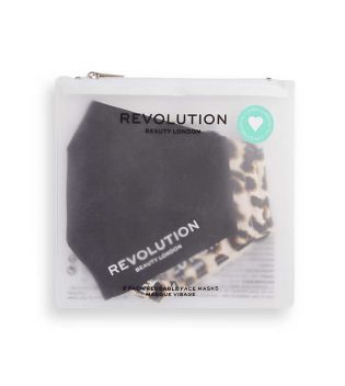 Revolution - Pacote de 2 máscaras de pano reutilizáveis - Black