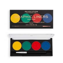 Revolution - Paleta de revestimentos Water Activated Graphic Liners - Bright Babe
