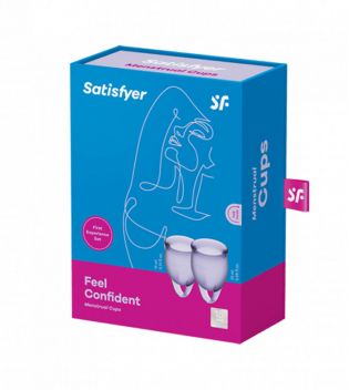 Satisfyer - Kit Copo Menstrual Feel Confident (15 + 20 ml) - Roxo