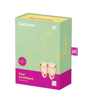 Satisfyer - Kit Menstrual Cup Feel Confident (15 + 20 ml) - Laranja