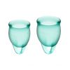 Satisfyer - Kit Menstrual Cup Feel Confident (15 + 20 ml) - Verde Escuro