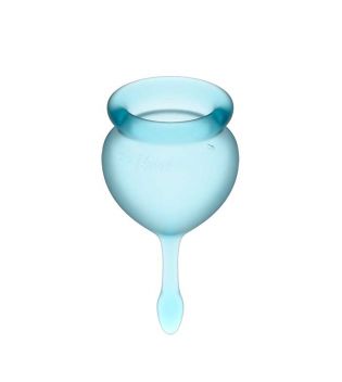 Satisfyer - Kit Copo Menstrual Feel Good (15 + 20 ml) - Azul Claro