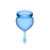 Satisfyer - Kit Copo Menstrual Feel Good (15 + 20 ml) - Azul Escuro