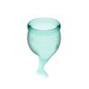 Satisfyer - Kit Menstrual Cup Feel Secure (15 + 20 ml) - Verde Escuro