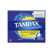Tampax - tampões regulares Compak - 22 contagens