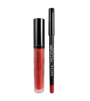 Technic Cosmetics - Lipliner + Batom Líquido Velvet Lip Kit - Louby Lou