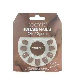 Technic Cosmetics - Unhas postiças False Nails Short Square - Truffle