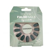 Technic Cosmetics - Unhas Falsas False Nails Squareletto - Evergreen