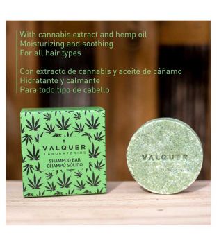 Valquer - Champô Sólido Hemp - Extrato de Cannabis e Óleo de Cânhamo