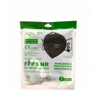 Varios - Máscara de proteção descartável FFP3 - Preto