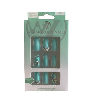 W7 - Unhas postiças Glamorous Nails - Minty Fresh